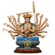 Pure copper statue of Mother Zhunti for home living room decorations