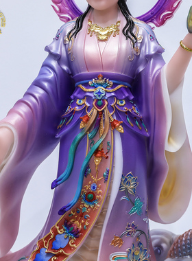 汉白玉女娲娘娘神像中式家用摆件