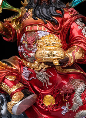 铜武财神赵公明佛像公司招财摆件