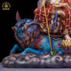 Bronze Chinese style Buddhist temple mount Ksitigarbha Bodhisattva statue