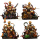 Pure copper four heavenly kings Buddha statues and four vajra ornaments