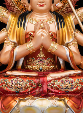 纯铜斗姥斗姆元君神像客厅工艺品