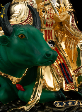 工艺三清道祖神像台湾鎏金摆件