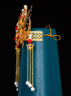 合金佛像凤冠帽子头冠中式客厅