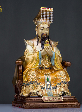 康盛纯铜供奉客厅玉帝王母神像