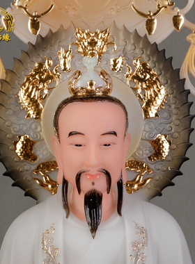 手工供奉灵宝天尊祖师像汉白玉