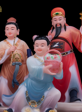 汉白玉八仙船神像一体八仙过海