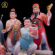 White marble statue of the Eight Immortals crossing the sea in one piece