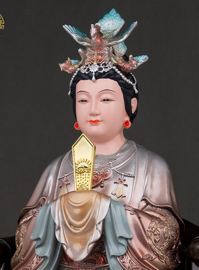 泰山奶奶树脂碧霞元君佛像客厅