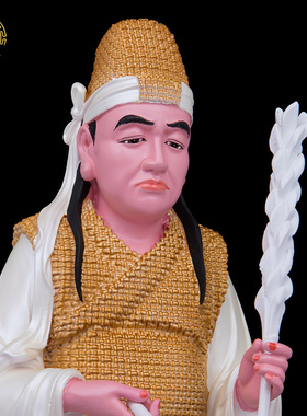 树脂孝子爷神像三爷伯像中式客厅