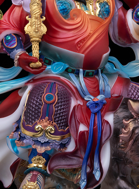 武财神赵公明汉白玉店铺招财摆件