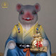 Northeast Five Immortals Statue White Marble Chinese Living Room Ornament