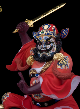 汉白玉钟馗天师神像客厅镇宅佛像