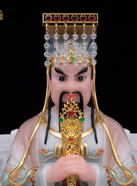 四御大帝神像汉白玉中式客厅彩绘