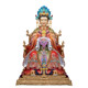 Bixia Yuanjun Statue Copper Painted Chinese Home Furnishings