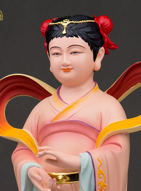 树脂善财童子龙女佛像金童玉女