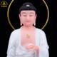 Western Three Saints Buddha Statue Standing Lotus Song Style Han White Marble Amitabha Buddha Guanyin Mahasthamaprapta Bodhisattva Home Worship Decoration