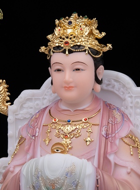 三霄娘娘神像汉白玉中式客厅彩绘