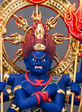 五大明王像不动明王纯铜客厅摆件