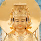 Chinese style gilt bronze Mazu goddess statue for home use
