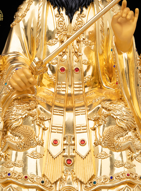 张天师神像黄铜中式客厅供奉摆件