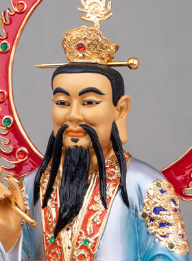 太乙救苦天尊神像客厅摆件黄铜