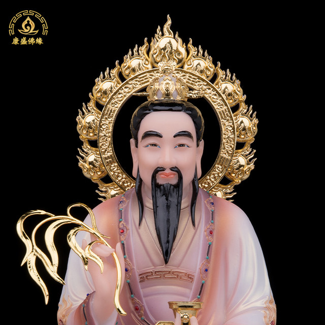 Taiyi saves suffering god statue white marble Chinese style living room