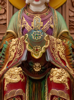 天上圣母妈祖娘娘铜像保平安摆件