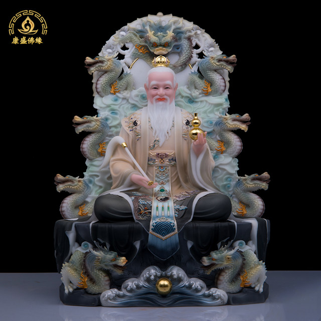 White marble Kowloon Taishang Laojun statue Chinese style home use