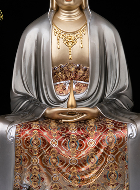 纯铜观音菩萨像供奉中式家居摆件