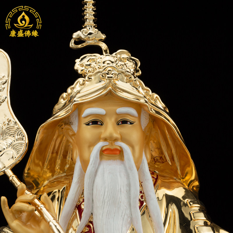 太上老君铜像 三清道祖老子神像台湾工艺纯铜鎏金老君骑青牛摆件