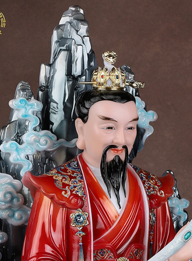 汉白玉三清祖师爷像家用供奉摆件