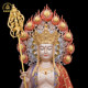 Bronze Chinese style Buddhist temple mount Ksitigarbha Bodhisattva statue