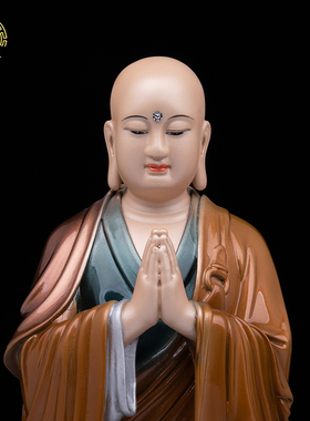 闵公道明佛像纯铜中式客厅珐琅彩