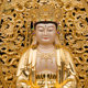 Bronze worship of Vairocana Guanyin Buddha statue in Chinese style living room