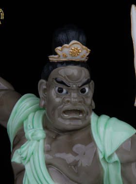 四大力士神像汉白玉中式家用摆件