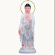 Western Three Saints Buddha Statue Standing Lotus Song Style Han White Marble Amitabha Buddha Guanyin Mahasthamaprapta Bodhisattva Home Worship Decoration
