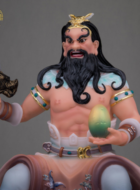 汉白玉盘古大帝神像中式客厅祝福