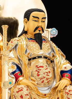 铜中式客厅玄天上帝神像玄武大帝