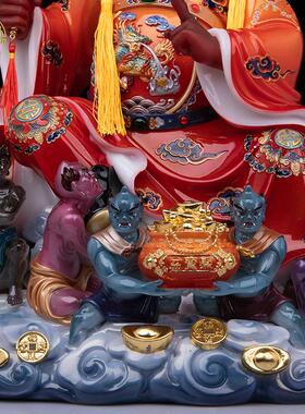 钟馗天师神像招财摆件汉白玉中式