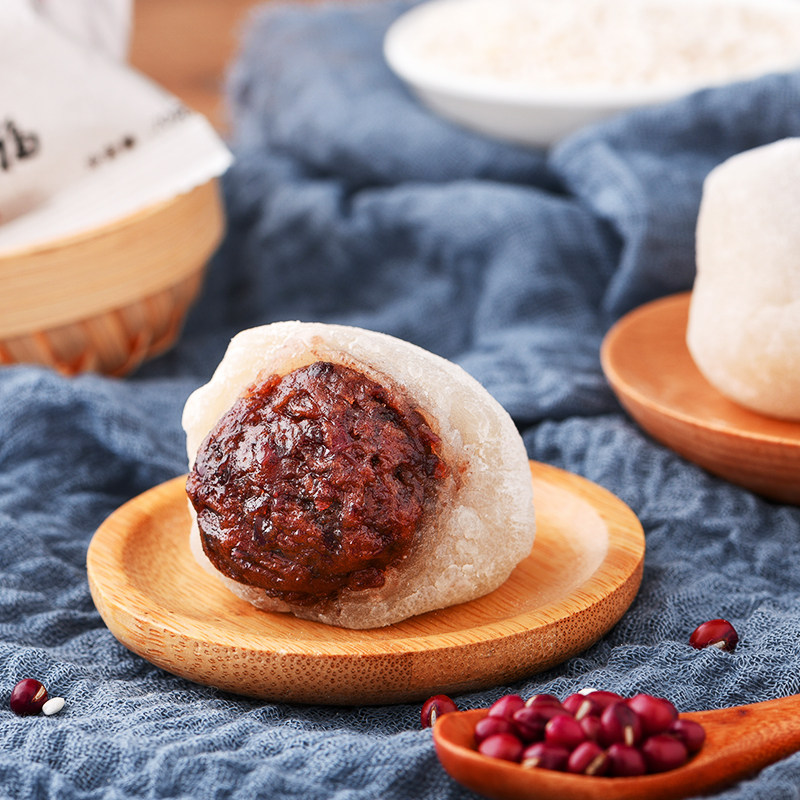 寿童红豆磨叽麻薯大连特产零食糕点点心凉糕大福10个独立装700g