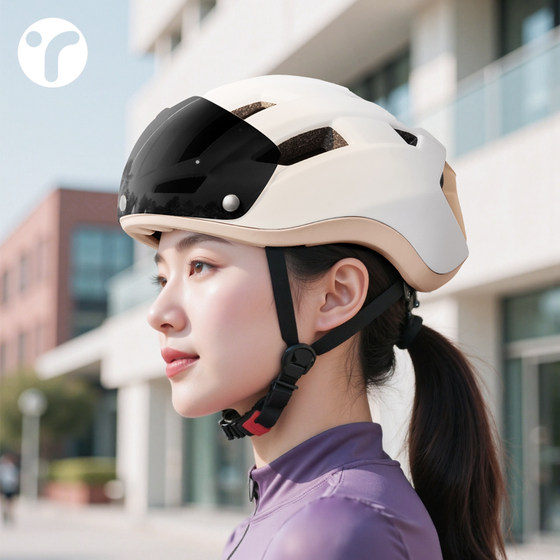 High-looking and non-colliding magnetic goggles riding helmet