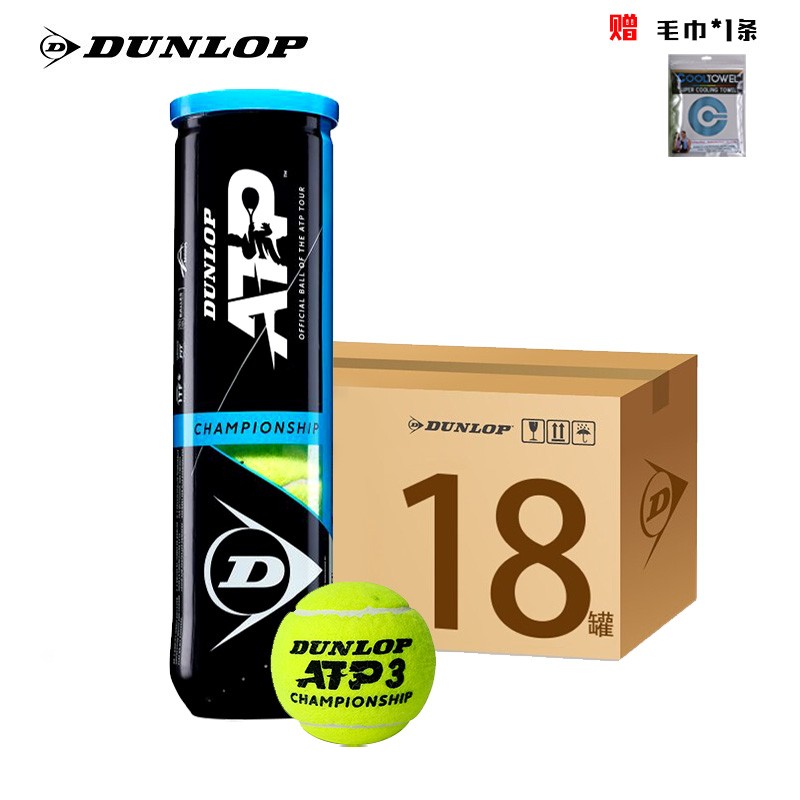 Dunlop邓禄普 铁罐装 ATP胶罐 澳网比赛训练耐磨高弹性羊毛网球 - 图2