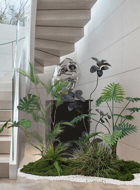 仿真凤尾竹散尾葵植物盆栽造景