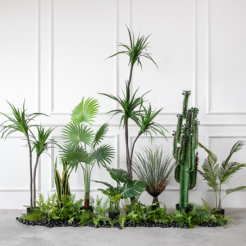 室内仿真植物造景极简龙血树橱窗假绿植楼梯下装饰景观仿生大盆栽 - 图2