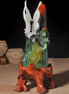 松鹤延年仙鹤摆件生日礼物桌面上摆设家居客厅玄关装饰品贺寿礼品