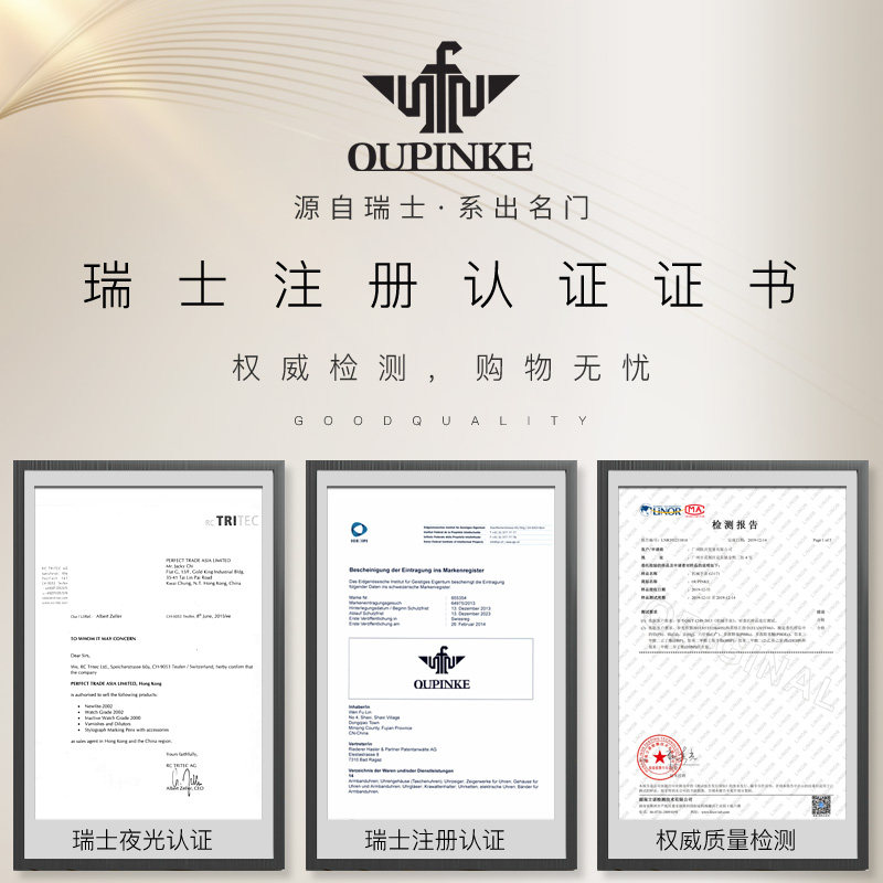 欧品客瑞士男士十大正品防水机械表 雷炫国产腕表