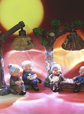 创意zakka日杂情侣老头老太家居摆件 创意婚房装饰长辈礼品935-1