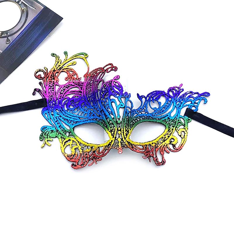 Halloween Half Face Mask Luxury Masquerade Women Dress Chris - 图2