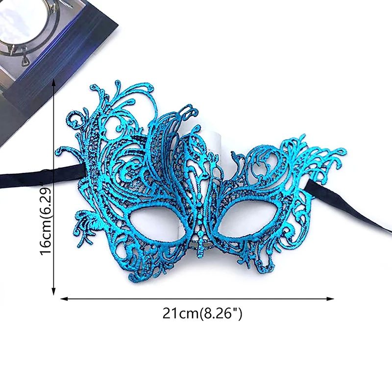 Halloween Half Face Mask Luxury Masquerade Women Dress Chris - 图3